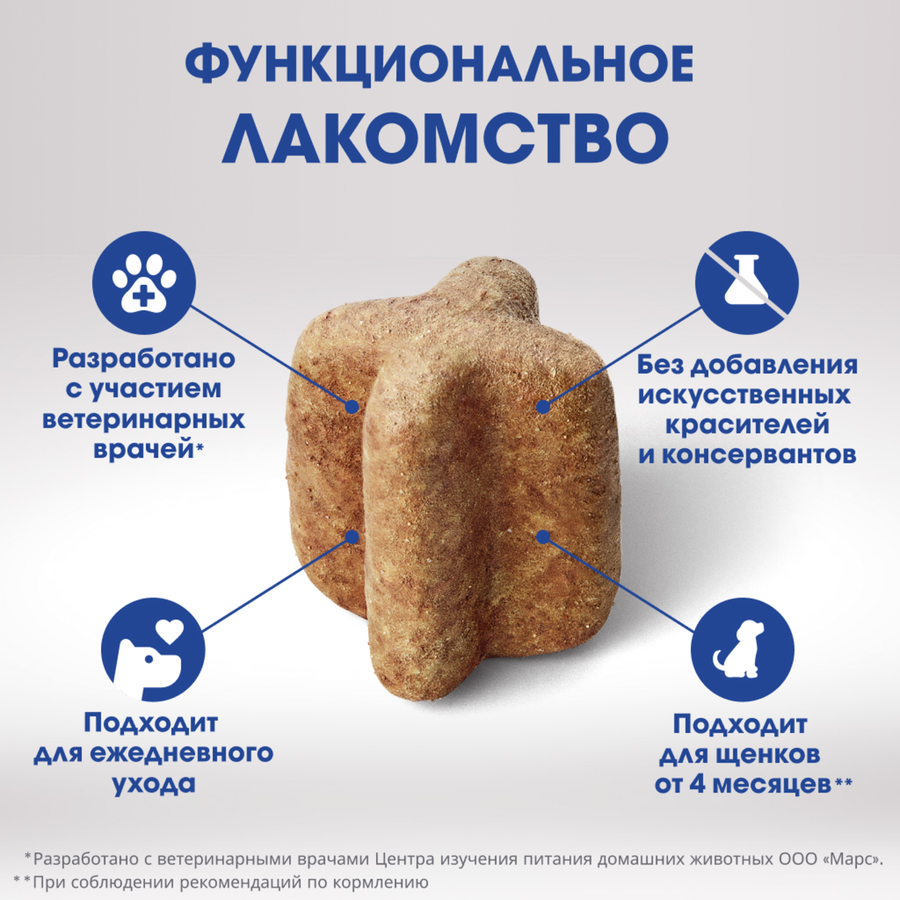 Лакомство для собак PERFECT FIT Говядина и мята, для здоровья зубов и полости рта, 130г, превью