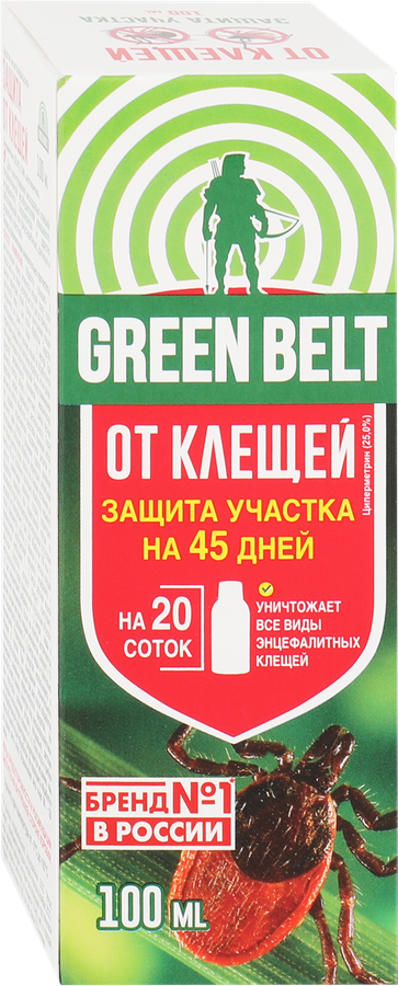 Средство для защиты участка от клещей GREEN BELT концентрат, Арт. 02-766, 100мл, предпросмотр