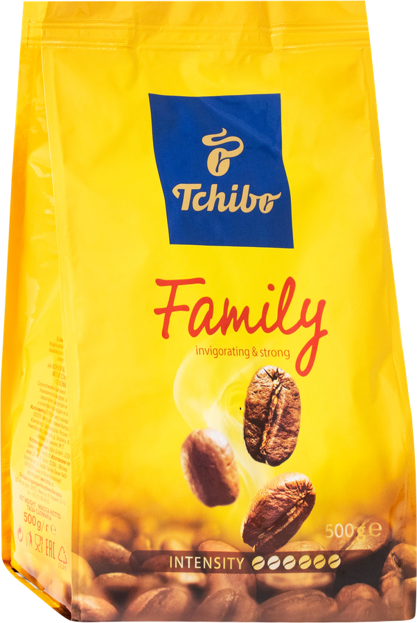 Кофе молотый TCHIBO Фэмили натуральный жареный, 500г, превью