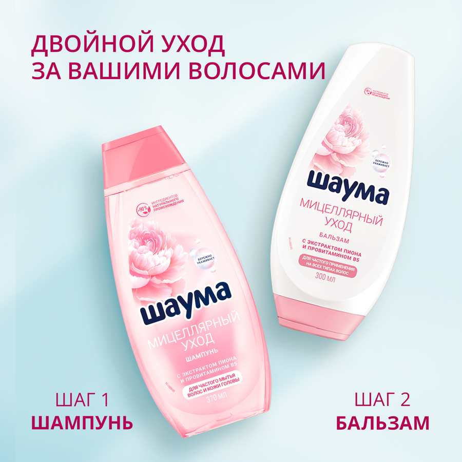 Бальзам для волос ШАУМА Мицеллярный уход, 300мл, предпросмотр