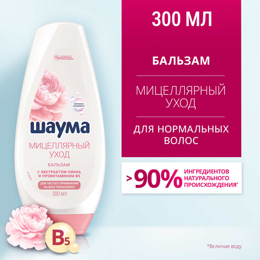 Бальзам для волос ШАУМА Мицеллярный уход, 300мл, превью