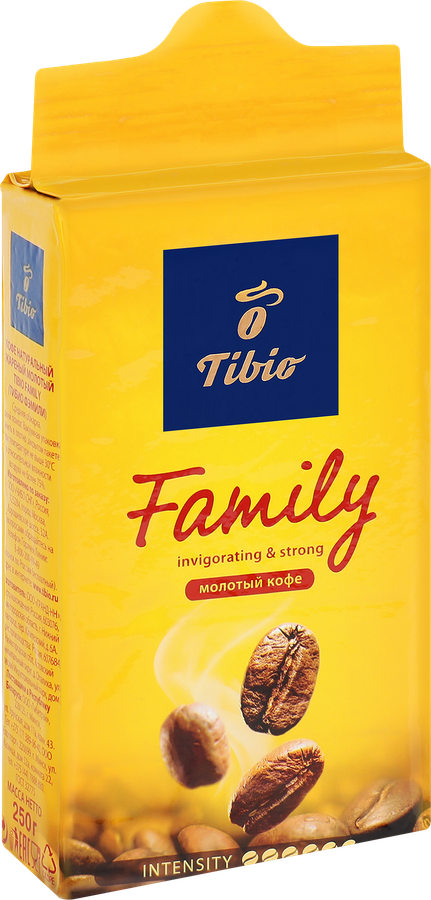 Кофе молотый TIBIO Фэмили натуральный жареный, 250г, превью