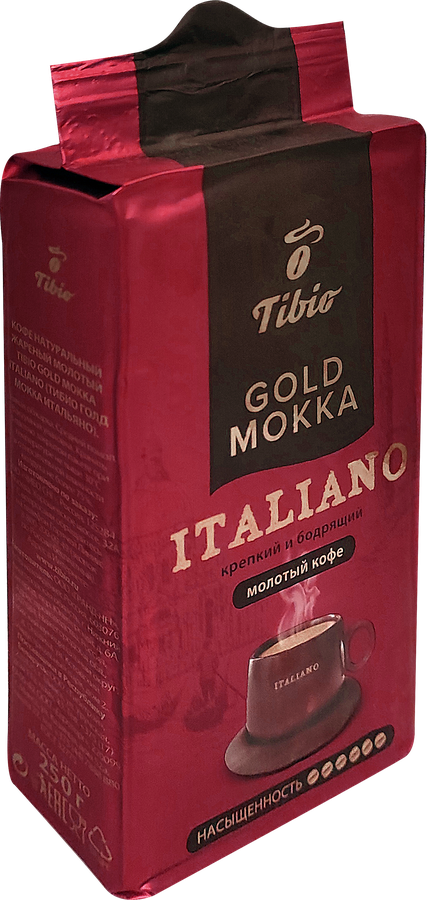Кофе молотый TIBIO Голд Мокка Итальяно натуральный жареный, 250г, превью