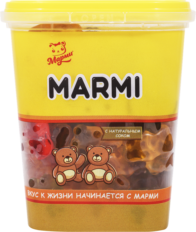 Мармелад жевательный МАРМИ с соком в форме мишки, 250г, превью