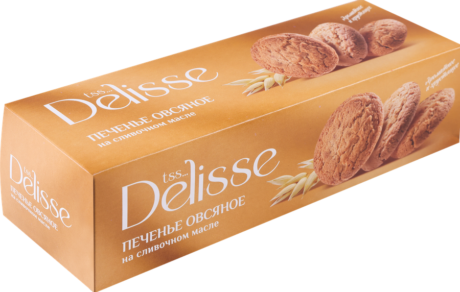 Печенье овсяное DELISSE на сливочном масле, 250г, предпросмотр
