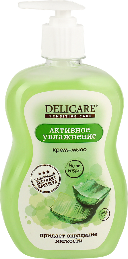 Жидкое крем-мыло DELICARE Sensitive care Активное увлажнение, 500мл, превью