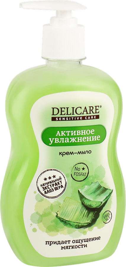 Жидкое крем-мыло DELICARE Sensitive care Активное увлажнение, 500мл, предпросмотр