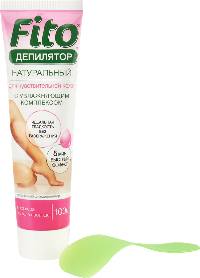 Фитодепилятор ФИТОКОСМЕТИК натуральный с алоэ вера и маслом лаванды, 100мл, предпросмотр