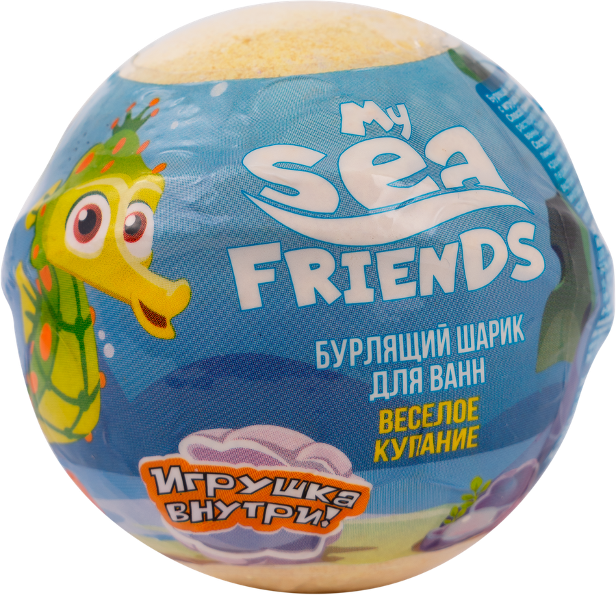 Бурлящий шарик L'COSMETICS My Sea Friend, с игрушкой внутри, 130г, превью