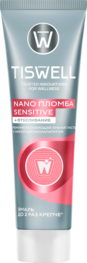 Зубная паста TISWELL реминерализующая с наногидроксиапатитом, для чувствительных зубов+отбеливание, 110г, превью