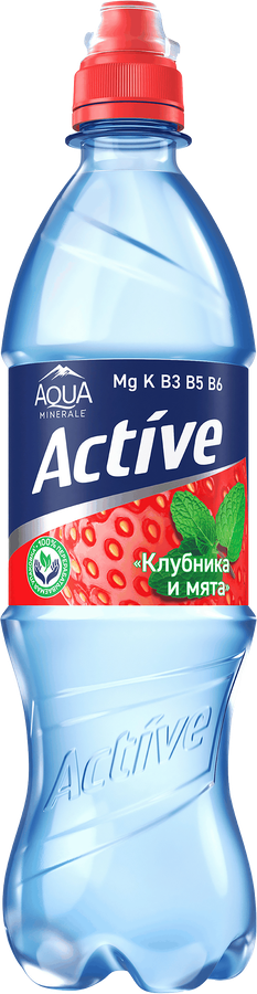 Напиток AQUA MINERALE Актив Клубника и мята негазированная, 0.5л, предпросмотр