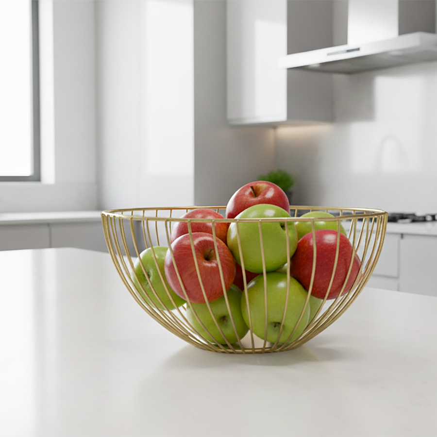 Ваза для фруктов HOMECLUB 25х13х10см, металл, Арт. ARN-1, предпросмотр