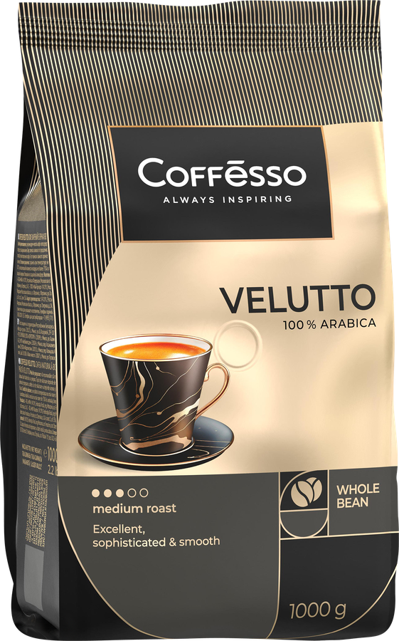 Кофе зерновой COFFESSO Velutto, 1кг, превью