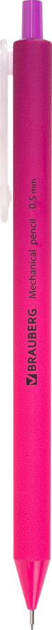 Карандаш механический BRAUBERG Soft Grade 0,5мм, корпус soft-touch, в ассортименте, предпросмотр