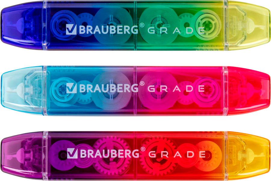 Лента корректирующая BRAUBERG Grade, двусторонняя, в ассортименте, 5мм, 10м, превью