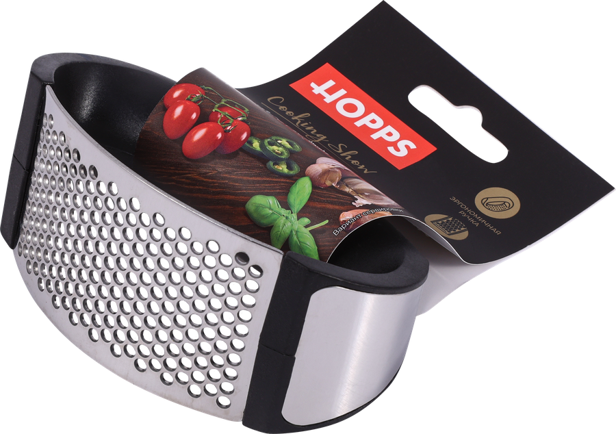 Пресс для чеснока HOPPS Cooking Show ручной, нержавеющая сталь, полипропилен, Арт. GPP-1, превью