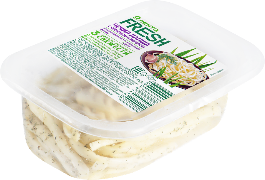 Сыр ЛЕНТА FRESH Чечил-лапша с чесноком и укропом 45%, без змж, 130г, предпросмотр