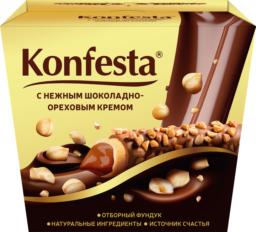 Конфеты KONFESTA с шоколадно-ореховым кремом, 150г, превью