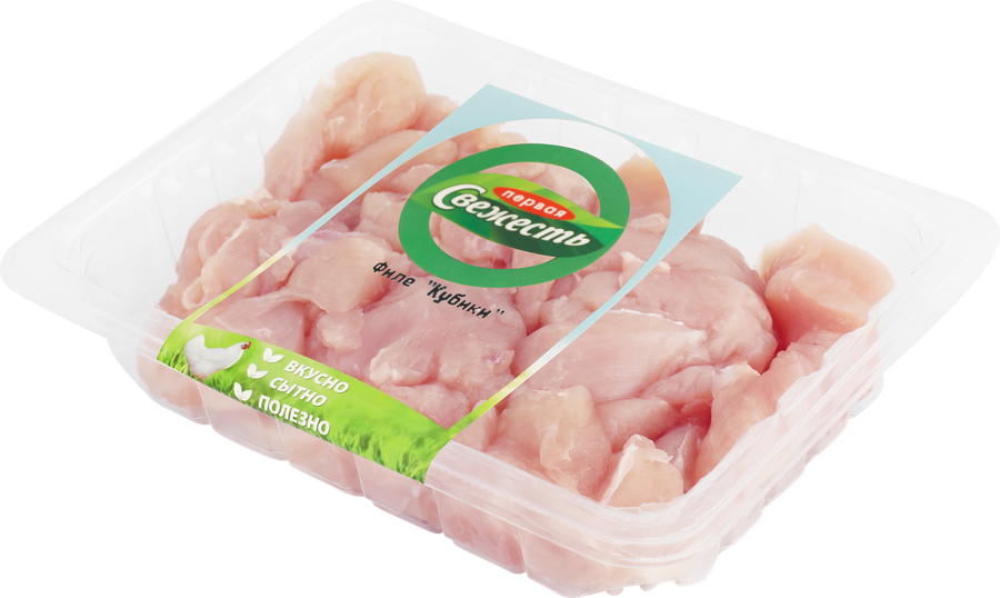 Филе куриное ПЕРВАЯ СВЕЖЕСТЬ кубики, 400г, предпросмотр