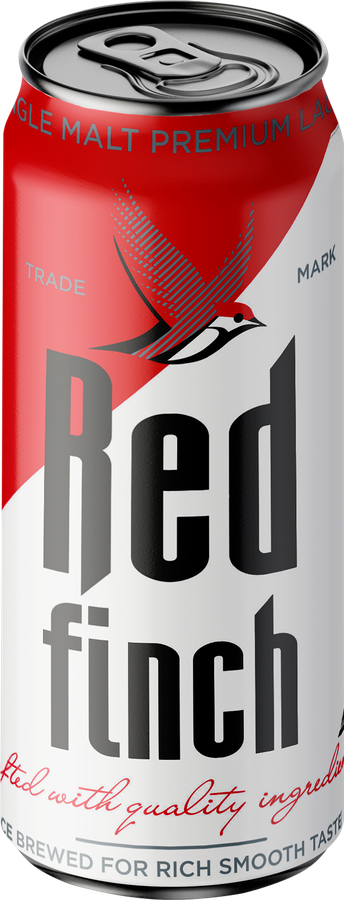 Пиво светлое RED FINCH пастеризованное 4,4%, 0.45л, превью
