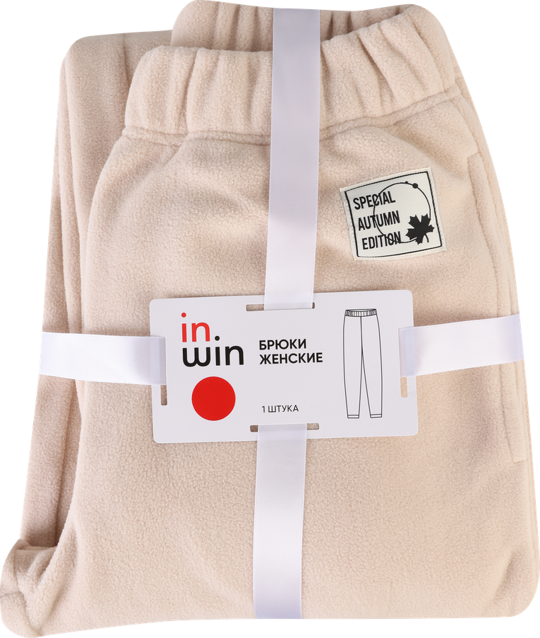 Брюки женские INWIN бежевые, Арт. AW25208-02, предпросмотр
