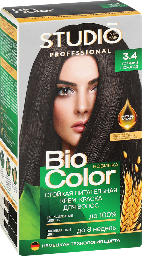 Краска для волос STUDIO Biocolor 3.4 Горячий шоколад, 115мл, превью