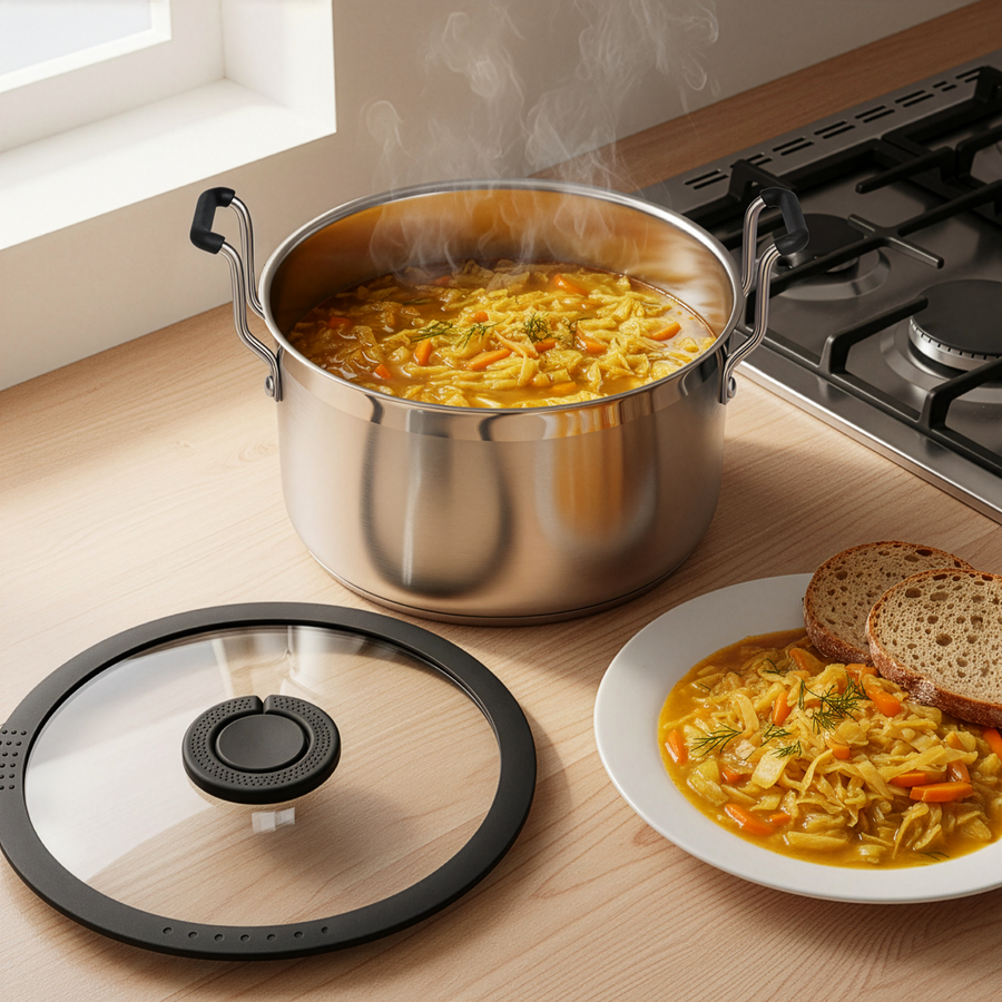 Кастрюля PLATINUM CHOICE Smart Cook, нержавеющая сталь, силикон, 6л, Арт. LF-SS4, превью