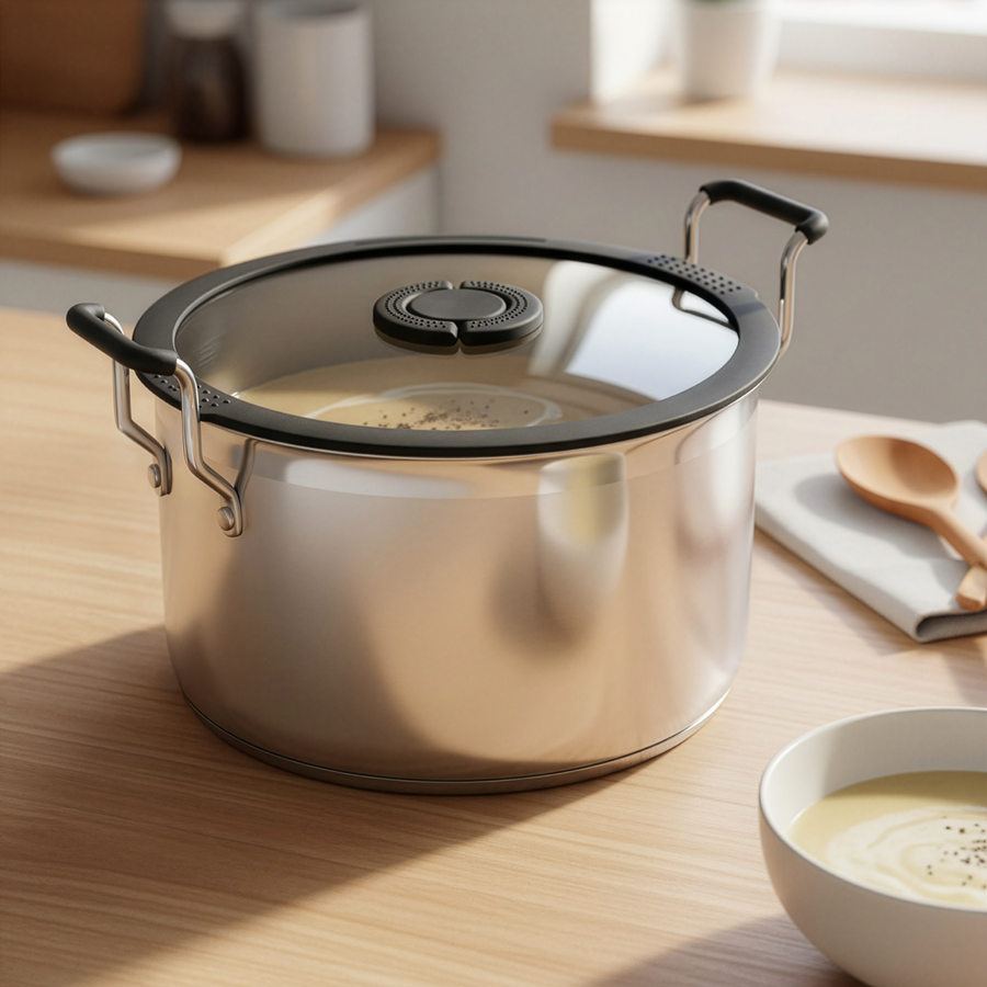 Кастрюля PLATINUM CHOICE Smart Cook, нержавеющая сталь, силикон, 8л, Арт. LF-SS5, предпросмотр