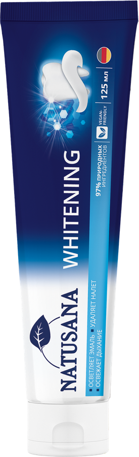 Зубная паста NATUSANA Whitening, 125мл, предпросмотр