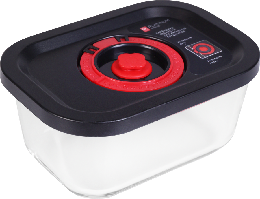 Контейнер PLATINUM CHOICE Smart Cook, герметичный, жаропрочное стекло, силикон, 480мл, Арт. CLC-1, превью