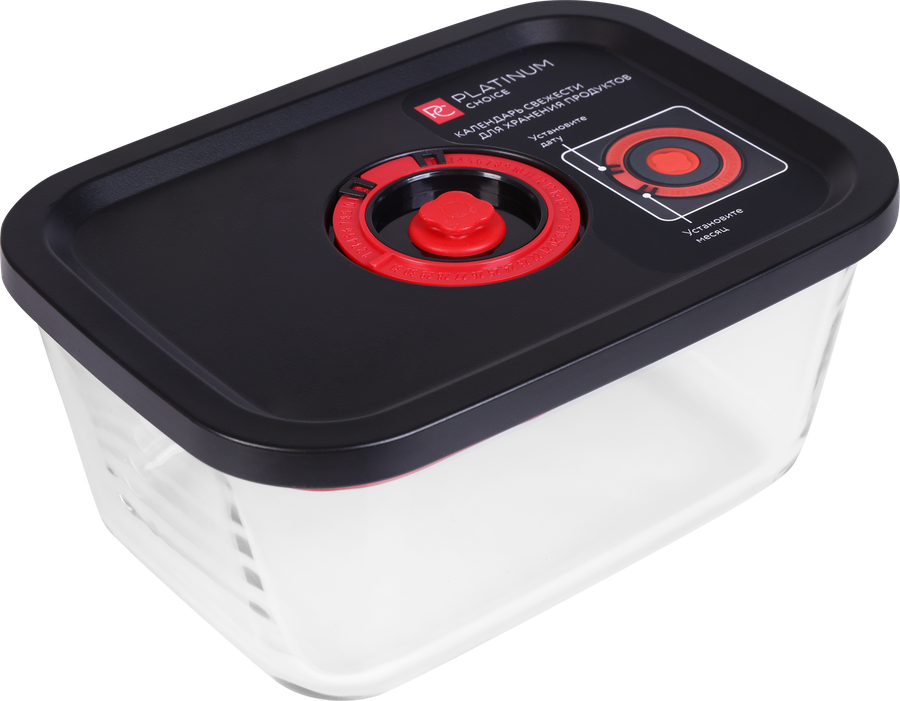 Контейнер PLATINUM CHOICE Smart Cook, герметичный, жаропрочное стекло, силикон, 1.4л, Арт. CLC-3, предпросмотр