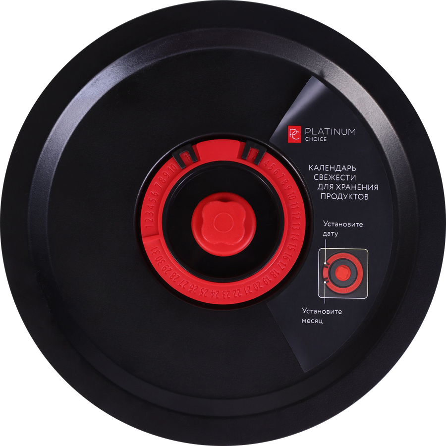 Контейнер PLATINUM CHOICE Smart Cook, герметичный, круглый, жаропрочное стекло, силикон, 820мл, Арт. RKS-1, превью