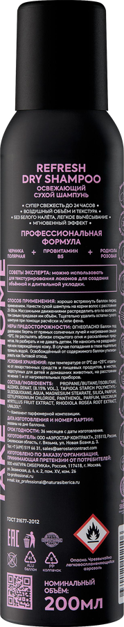 Шампунь сухой ICE PROFESSIONAL Refreshing Dry, 200мл, превью