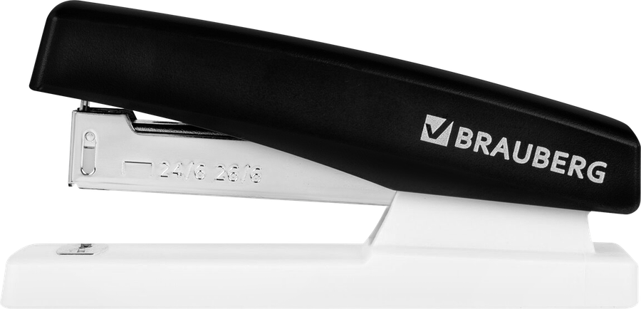 Степлер BRAUBERG N10, SX-19, до 12 листов, с антистеплером, черный, в 
ассортименте, Арт. 228587, предпросмотр
