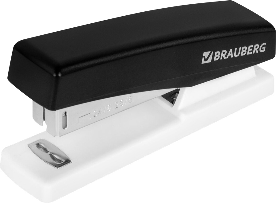 Степлер BRAUBERG N10, SX-19, до 12 листов, с антистеплером, черный, в 
ассортименте, Арт. 228587, предпросмотр