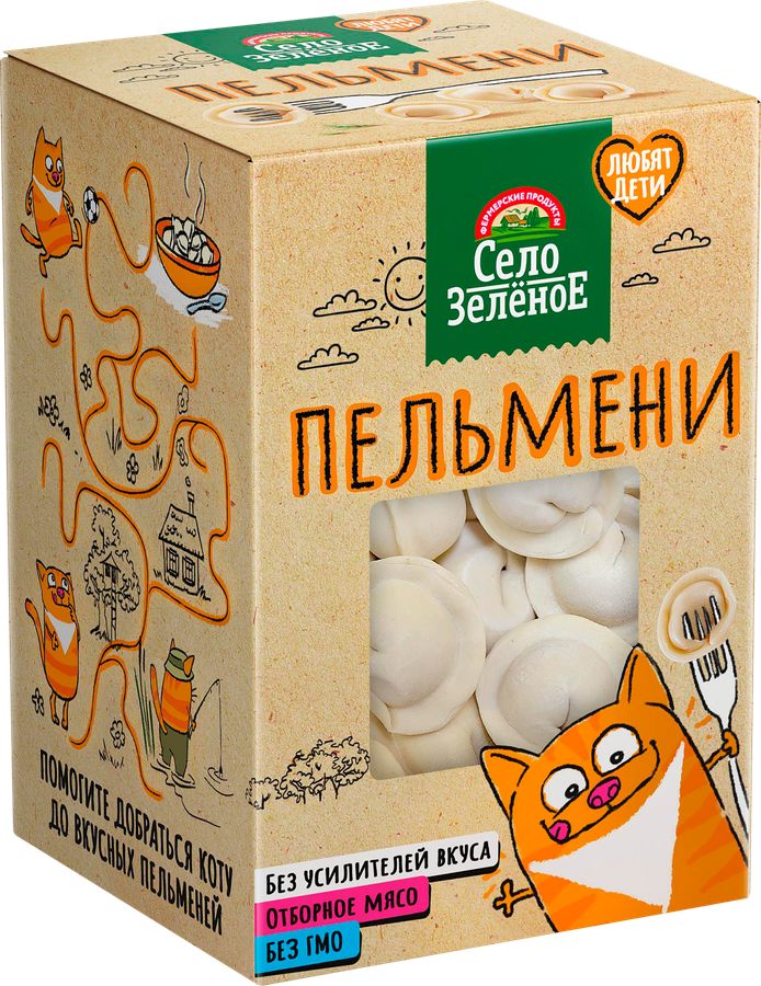 Пельмени СЕЛО ЗЕЛЁНОЕ Сочные со сливочным маслом, 400г, превью