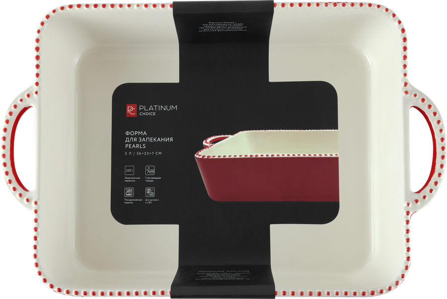Форма для запекания PLATINUM CHOICE Pearls 36х23х7см, керамика, предпросмотр
