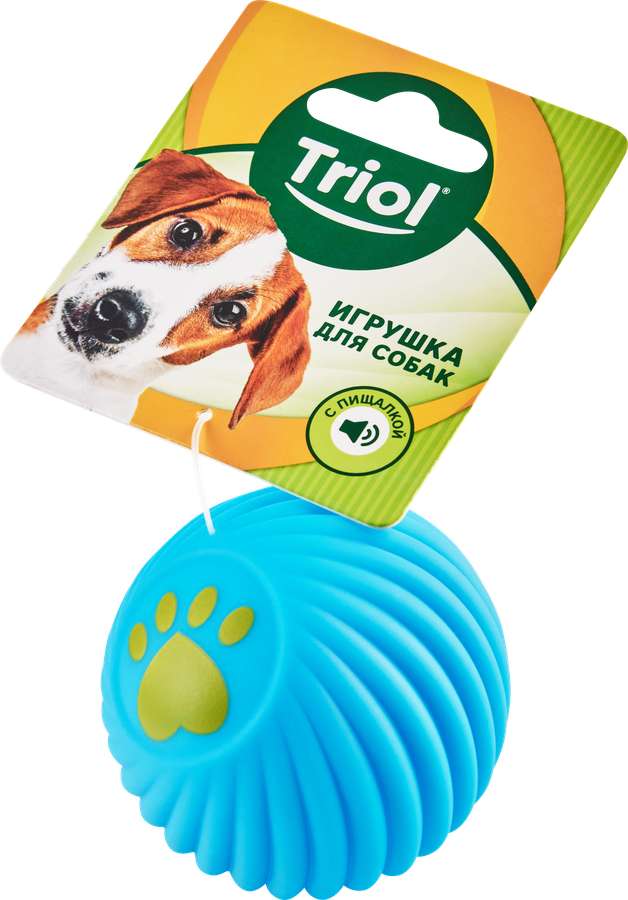 Игрушка для собак TRIOL Мяч с лапкой, 26г, превью