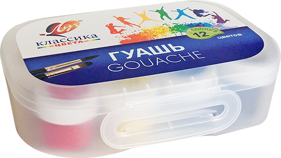 Гуашь ЛУЧ Классика, 12 цветов в контейнере, Арт. 33С 2175-08, 12шт, превью