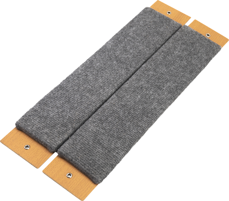 Когтеточка PAW WOW настенная, угловая, плоская, ковролин, серая, 54x21x1,5см, превью