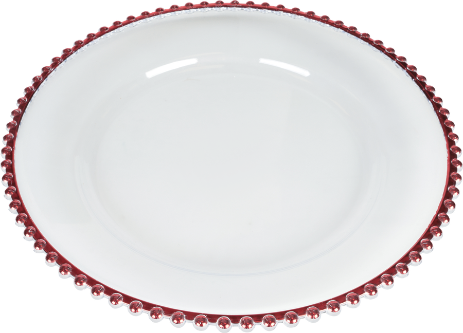 Тарелка HOMECLUB Red Pearl 32см, пластик, Арт. MSPP-0, предпросмотр