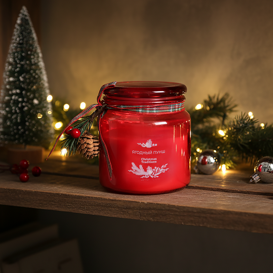 Свеча ароматическая HOMECLUB Сhristmas, 10см, воск, Арт. KW11224, превью