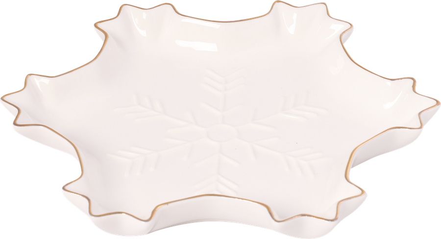 Тарелка сервировочная HOMECLUB Snowflake 19см, фарфор, Арт. OSNY-256, предпросмотр
