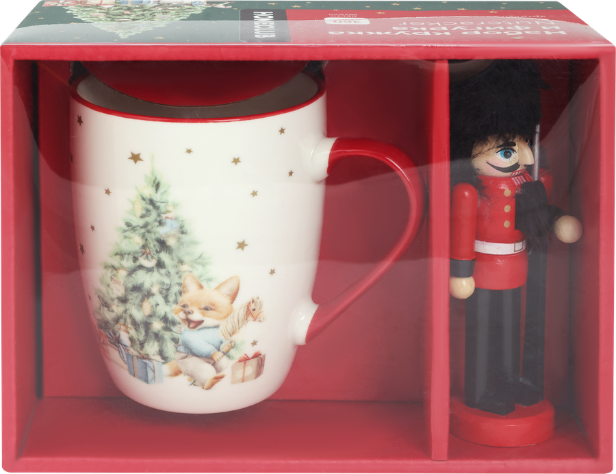 Набор HOMECLUB Nutcracker кружка 360мл + фигурка, фарфор, Арт. 256002, превью