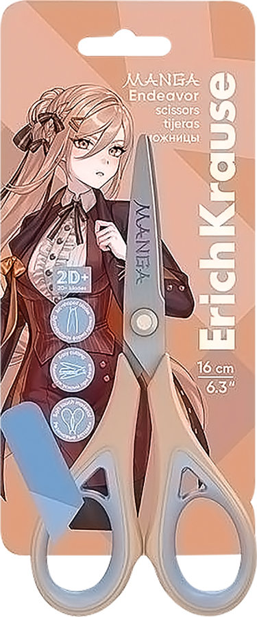 Ножницы ERICHKRAUSE Endeavor Manga, 16см, в ассортименте, предпросмотр