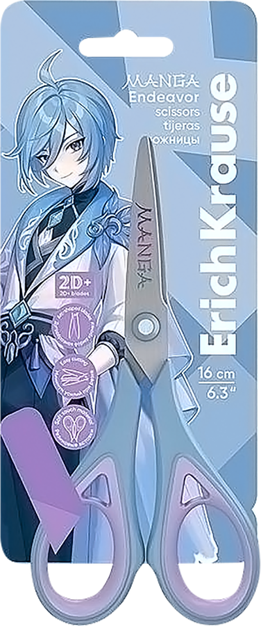 Ножницы ERICHKRAUSE Endeavor Manga, 16см, в ассортименте, предпросмотр