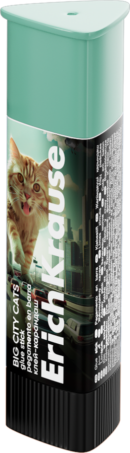 Клей-карандаш ERICHKRAUSE Prism Big City Cats, в ассортименте, 13г, превью