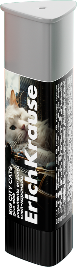 Клей-карандаш ERICHKRAUSE Prism Big City Cats, в ассортименте, 13г, предпросмотр