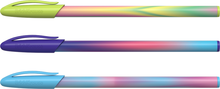 Набор шариковых ручек ERICHKRAUSE Neo Stick Cool Ray 0.7, синий, 4шт, предпросмотр