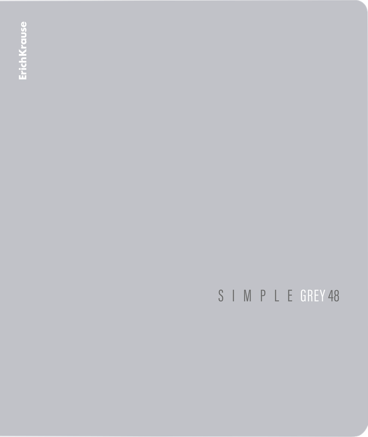 Тетрадь общая ученическая ERICHKRAUSE Simple Color, черный, 48 листов, в клетку, предпросмотр
